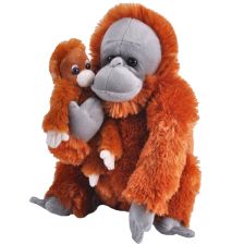 Λούτρινο παιχνίδι Wild Republic Ουρακοτάγκος μητέρα και μωρό 23476 38 εκατοστών.