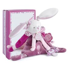 Λούτρινο παιχνίδι αγκαλιάς Doudou Λαγουδάκι, με κλιπ πιπίλας 17 εκατοστών.