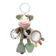 Λούτρινο παιχνίδι για καρότσι μωρού και παρκοκρέβατο BabyOno Cow Bingo, με κουδουνίστρα και οδοντοφυΐα, 1691.