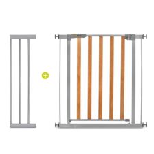 Кαγκελόπορτα Hauck Wood Lock 2 Silver с 21 εκ. με προέκταση