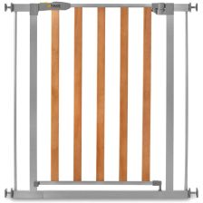 Καγκελόπορτα Hauck Wood Lock 2 Silver