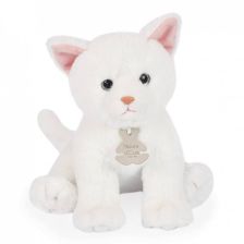 Λούτρινο Γατάκι Doudou Histoire d'Ours Baby cat, Λευκό, HO3155, 18 εκατοστών.