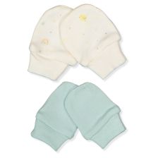 Βρεφικά γάντια Bebetto Colorful birds, 2 ζευγάρια, 0-3 μηνών, C1107.