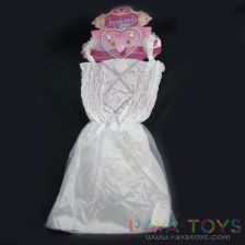 Παιδικό φόρεμα Πριγκίπισσας με αξεσουάρ σε λευκό χρώμα.