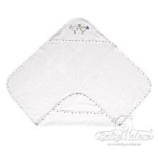 Πετσέτα με κουκούλα Baby Matex Maxi Plus Birds 0216 01, Λευκή.