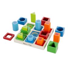 Φιγούρες ξύλινες για τοποθέτηση ανάλογα με το σχήμα και το χρώμα Melissa and Doug 10582