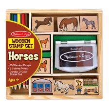 Σφραγίδες ξύλινες Melissa and Doug Αλογάκια 12410