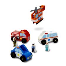 Οχήματα άμεσης επέμβασης ξύλινα Melissa and Doug 19285