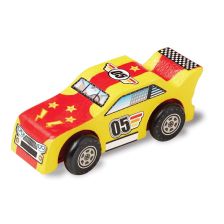 Φτιάξε και διακόσμησε το δικό σου ξύλινο αγωνιστικό αυτοκίνητο Melissa and Doug 18829