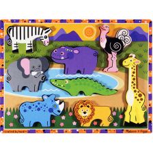 Παζλ ξύλινο Melissa and Doug Σαφάρι 8 μέρη 13722