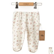 Παντελονάκι Ciccim Baby, Εκρού με λουλούδια, 1-6 μηνών, U4962.