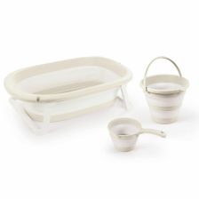 Πτυσσόμενη μπανιέρα Dolu Relax Beige, με έξοδο αποστράγγισης , κουβά και κανάτα 7271.