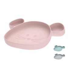 Παιδικό πιάτο φαγητού Lassig Little Chums Mouse σιλικόνης με βεντούζα.