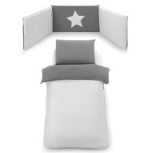 Σετ Κούνιας Italbaby OSLO 4 τεμ. Star Grey με Πάντα Κούνιας
