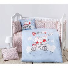 Σετ Κούνιας Kikka Boo Bunnies 6 τεμ, με Πάντα Κούνιας, 70/140 εκ.