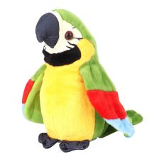 Διαδραστικό λούτρινο παιχνίδι Raya Toys Παπαγάλος, Επαναλαμβάνει λέξεις, 21 εκατοστών.