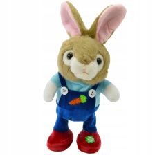 Διαδραστικό παιχνίδι Raya Toys Μουσικό λαγουδάκι που περπατά, επαναλαμβάνει λέξεις, 26 εκατοστών.