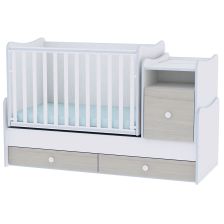 Παρκοκρέβατο ξύλινο Lorelli Trend Plus λευκό / μπλε Φτελιά