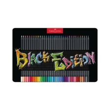 Ξυλομπογιές PENCILS Faber-Castell Black Edition σε μεταλλικό κουτί, 36 χρωμάτων.