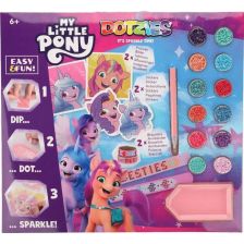 Δημιουργικό σετ Diamond Dotz My Little Pony Sparkle on! Φτιάξτο μόνος σου, φωτογραφίες, βραχιόλια και αυτοκόλλητα με παιδική διαμαντένια ταπισερί.