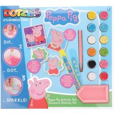 Δημιουργικό σετ Diamond Dotz Peppa Pig Φτιάξτο μόνος σου, φωτογραφίες, βραχιόλια και αυτοκόλλητα με παιδική διαμαντένια ταπισερί.