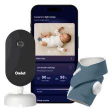 Έξυπνη βρεφική κάλτσα με αισθητήρα και κάμερα Owlet Dream Duo.