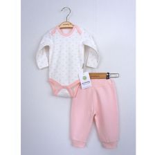 Βρεφικό σετ CICCIM BABY 2 τεμαχίων Ροζ Καρδιά Μέγεθος 62-74 εκατοστών 4674.