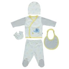 Σετ για νεογέννητο Bebetto DAYDREAMER 5 τεμ. Γκρι Z635