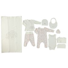 Σετ για νεογέννητο Bebetto LITTLE ROSE 10 τεμ. Εκρού Z650