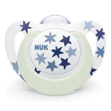 Πιπίλα Nuk Star Night, σιλικόνης, 6-18 μηνών, με κουτί.
