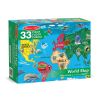 Πάζλ Melissa&Doug χάρτης του κόσμου 33 τεμ. 10446