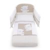 Σετ Κούνιας Italbaby Jolie Maxi 5 τεμ. 100х130 εκ. White / Dove Grey με Πάντα Κούνιας, με κέντημα