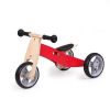 Ξύλινο τρίκυκλο και τροχός ισορροπίας 2 σε 1 Raya Toys Κόκκινο.