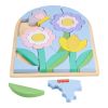 Παιδικό ξύλινο παζλ με πλαίσιο Fisher Price λουλούδι, 38 τεμαχίων.
