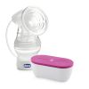 Ηλεκτρικό θήλαστρο για το μητρικό γάλα Chicco Travel Pink, φορητό.