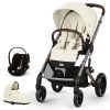 Καρότσι μωρού 3 σε 1 Cybex Balios S Lux New 2025 + πορτ μπεμπέ Cot S Lux + αντάπτορες + κάθισμα αυτοκινήτου Cloud G i-size Plus.