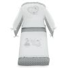 Σετ βρεφικής κρεβατοκάμαρας Italbaby DOLCI COCCOLE Maxi 5 τεμάχια., με Πάντα, με Κέντημα, Γκρι.