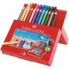 Χρωματιστό σετ Faber-Castell Grip, που περιέχει χρωματιστά μολύβια, μαρκαδόρους και ξύστρα.