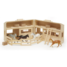 Στάβλος ξύλινος με 4 άλογα Melissa and Doug 13704