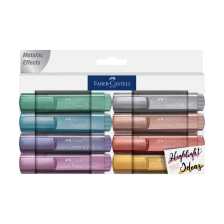 Σετ μαρκαδόροι κειμένου Faber Castell 8 μεταλλικών χρωμάτων.