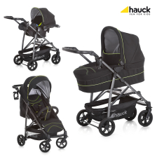 Παιδικό καροτσάκι HAUCK Rapid 4 Plus Trio set Caviar/Neon yellow