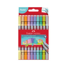 Μαρκαδόροι Faber-Castell με διπλή μύτη, 10 παστέλ χρώματα.