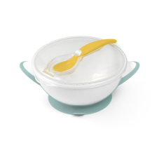 Μπολ με καπάκι και κουταλάκι Babyono Suction bowl 1063.