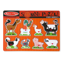 Παζλ με ήχους Melissa and Doug Φάρμα με ζώα 10726