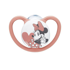 Ορθοδοντική πιπίλα σιλικόνης Nuk Space Mickey + κουτί 6-18 μηνών.