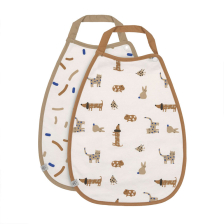 Σετ σαλιάρες Lassig Drop Bib Little Mateys Royal Blue, 2 τεμαχίων.