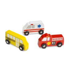 Ξύλινη πόλη -οχήματα Melissa and Doug 13170