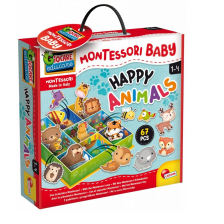 Παζλ Lisciani Montessori Χαρούμενα ζώα 67 τεμ. 