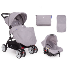 Καρότσι μωρού 2 σε 1 Kikka Boo Airy Light Grey