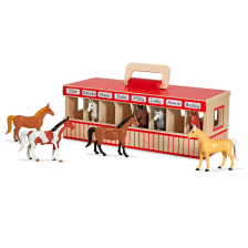 Σετ αλόγων με στάβλο Melissa and Doug Show-Horse Stable, 3744.